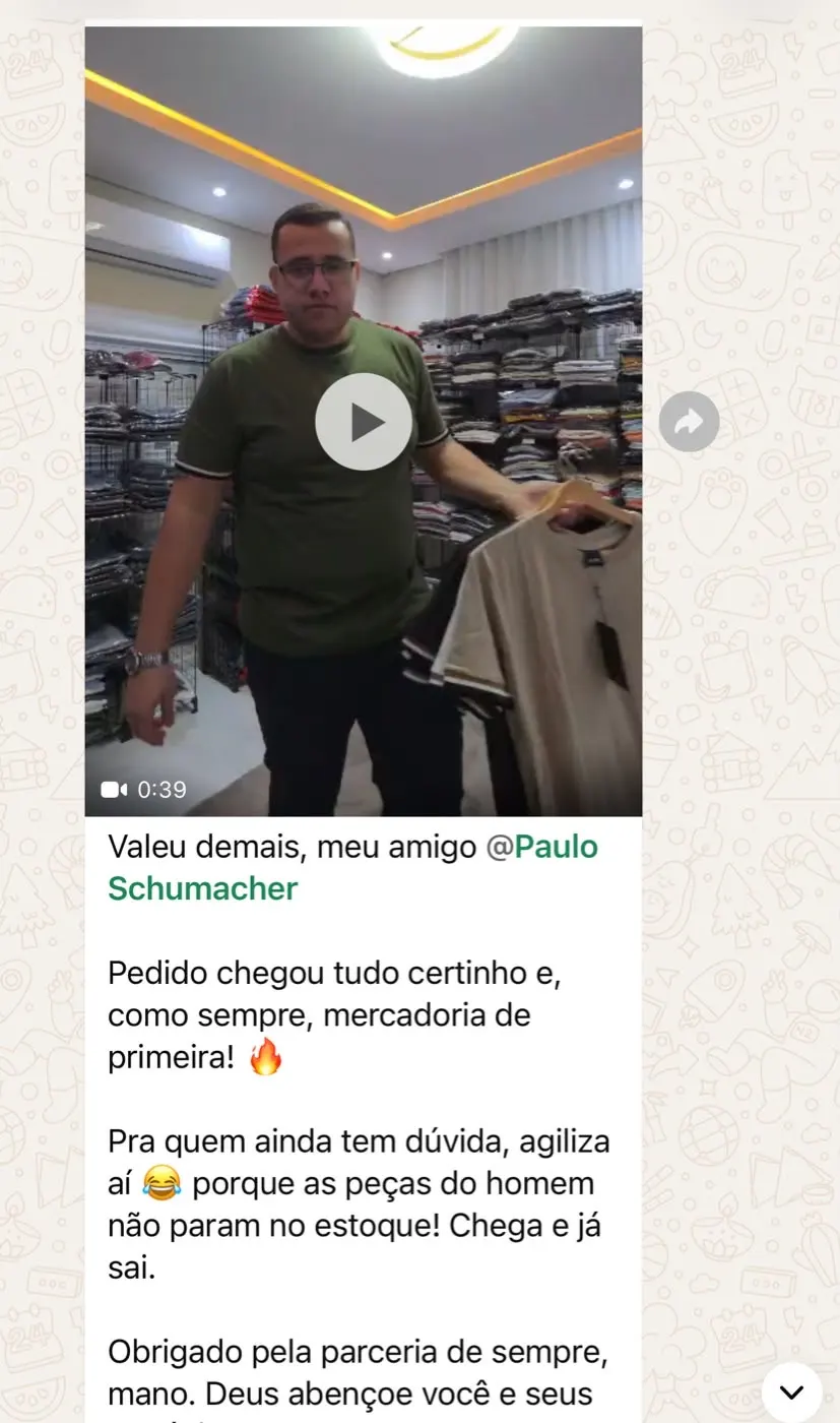 Depoimento de cliente recorrente WS Atacado